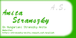 anita stranszky business card